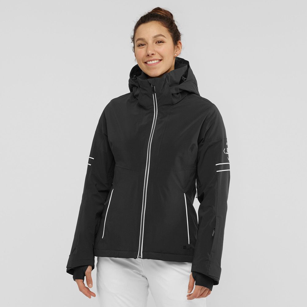 Salomon THE BRILLIANT W Chaqueta Esqui Mujer - Negras - Colombia (75861-BSRL)